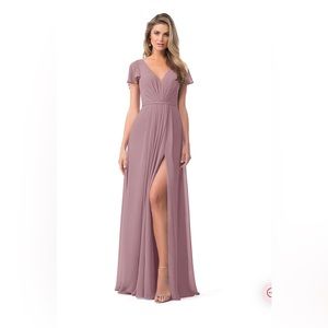 AZAZIE | Dusty Rose Reverie Floor Length Dress | Size 14